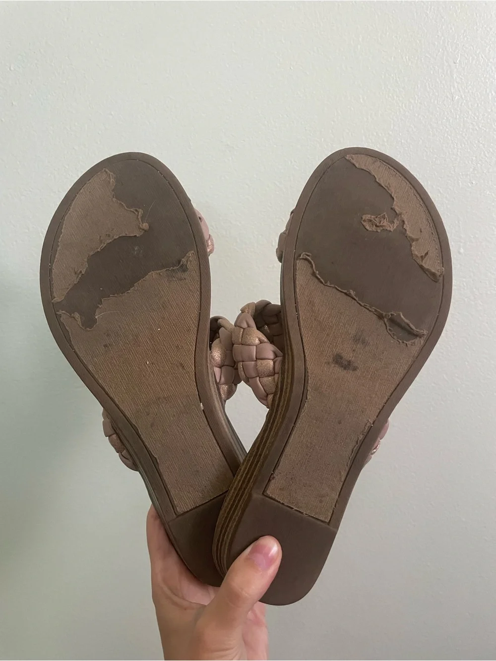 Pink and Gold Braided Double-Strap Slide Sandals - Blowfish - Picture 5 of 6